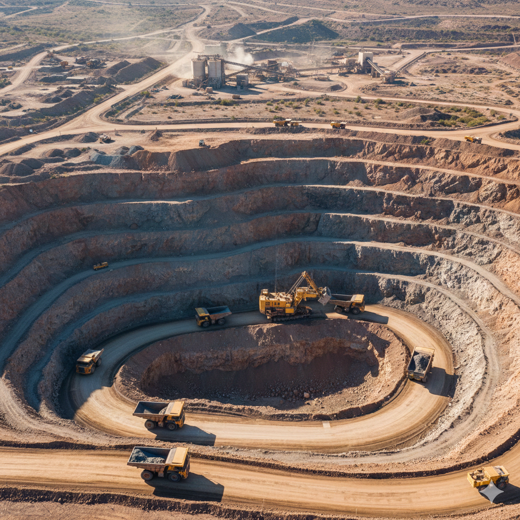 Hoạt động khai thác tại mỏ lộ thiên